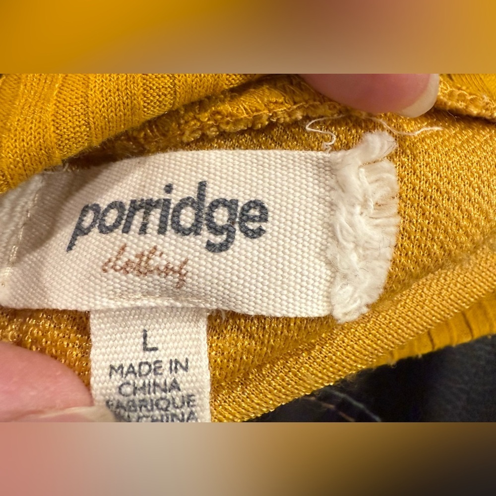 Cozy Soft Yellow/Gold Sweatshirt Top by Porridge Anthropologie Casual Versatile - Picture 6 of 9